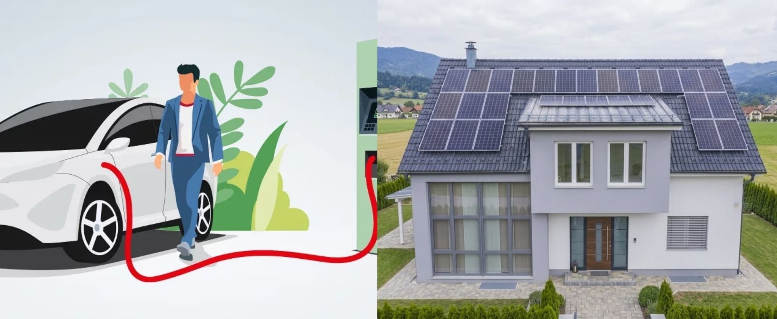 GES kurulumu tamamlanmış proje, güneş paneli, inverter, şebeke/batarya bağlantısı